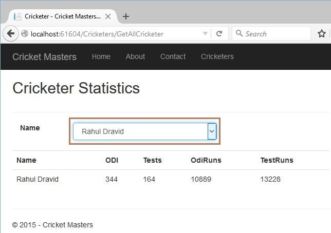 Binding Data in View in MVC 5